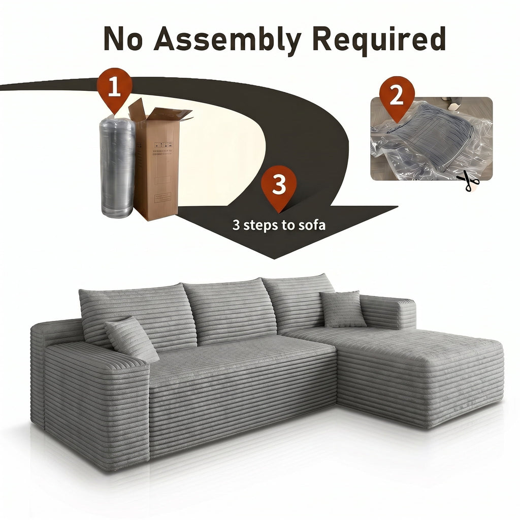 Grey Right Facing Chaise W5571P500146-