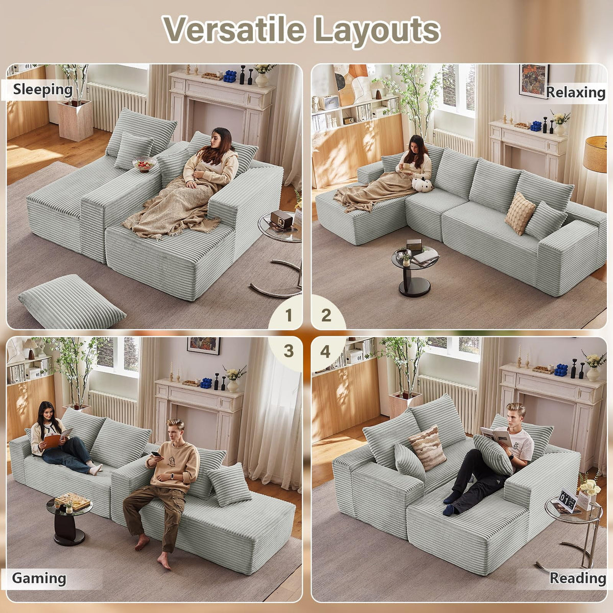 Gray 135" Left Facing Chaise W2824S00042/////
