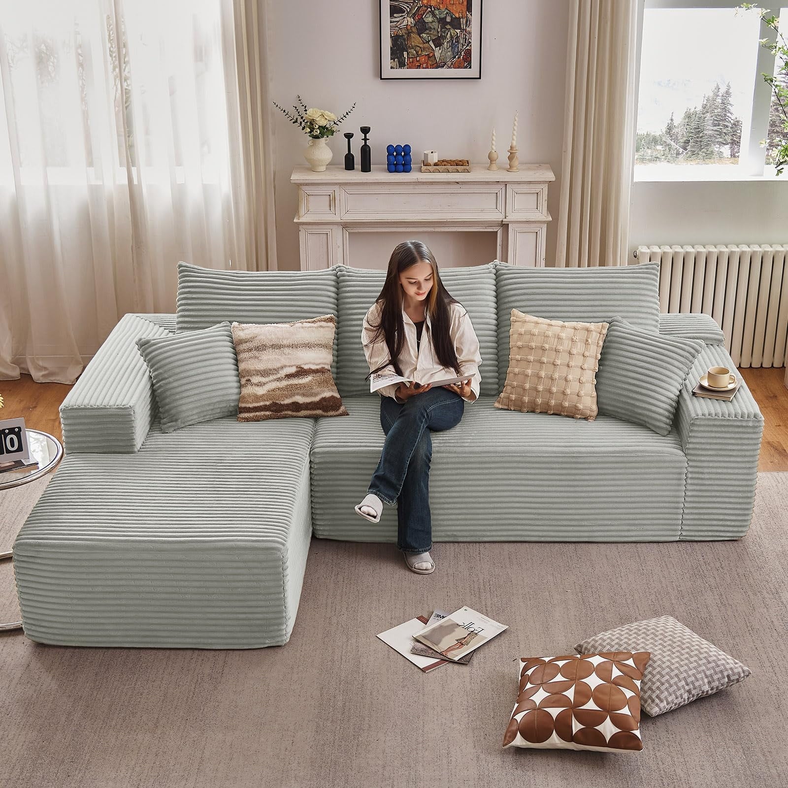 Gray 107" Left Facing Chaise W2824S00039//////