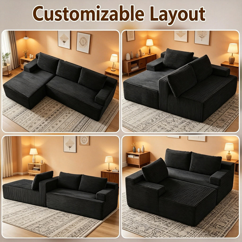 Black Left Facing Chaise W5571P500137-