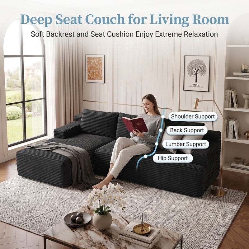 Black Left Facing Chaise W5571P500137gen