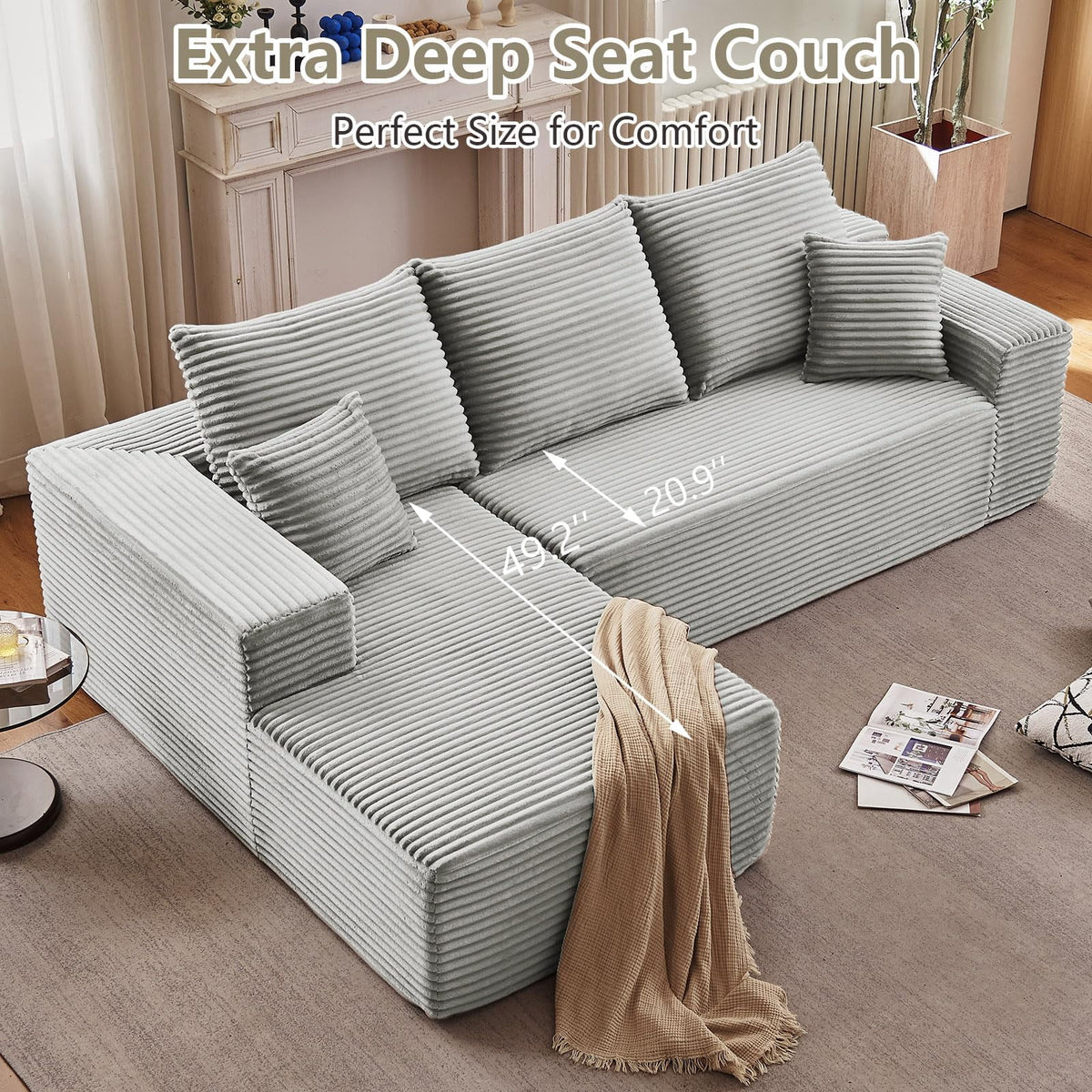 Gray 107" Left Facing Chaise W2824S00039//////