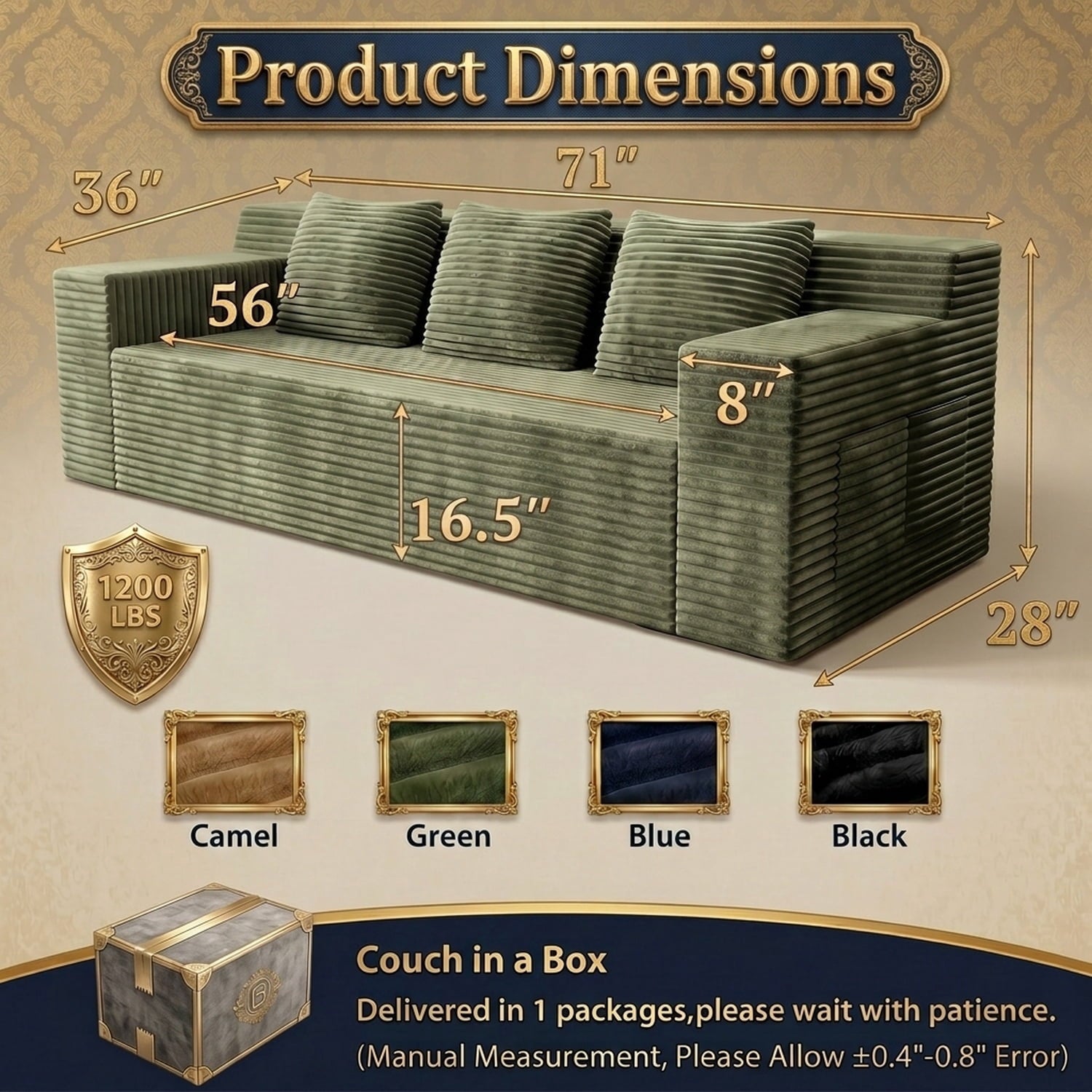 Green Flat Armrest W5571P440912-ZZ//