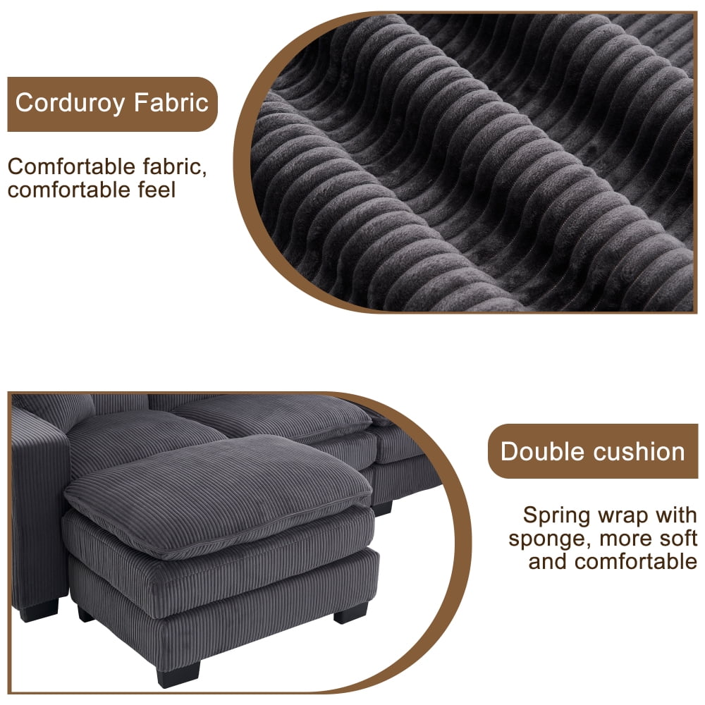 Grey + Corduroy + 7 Seat W2363S00041
