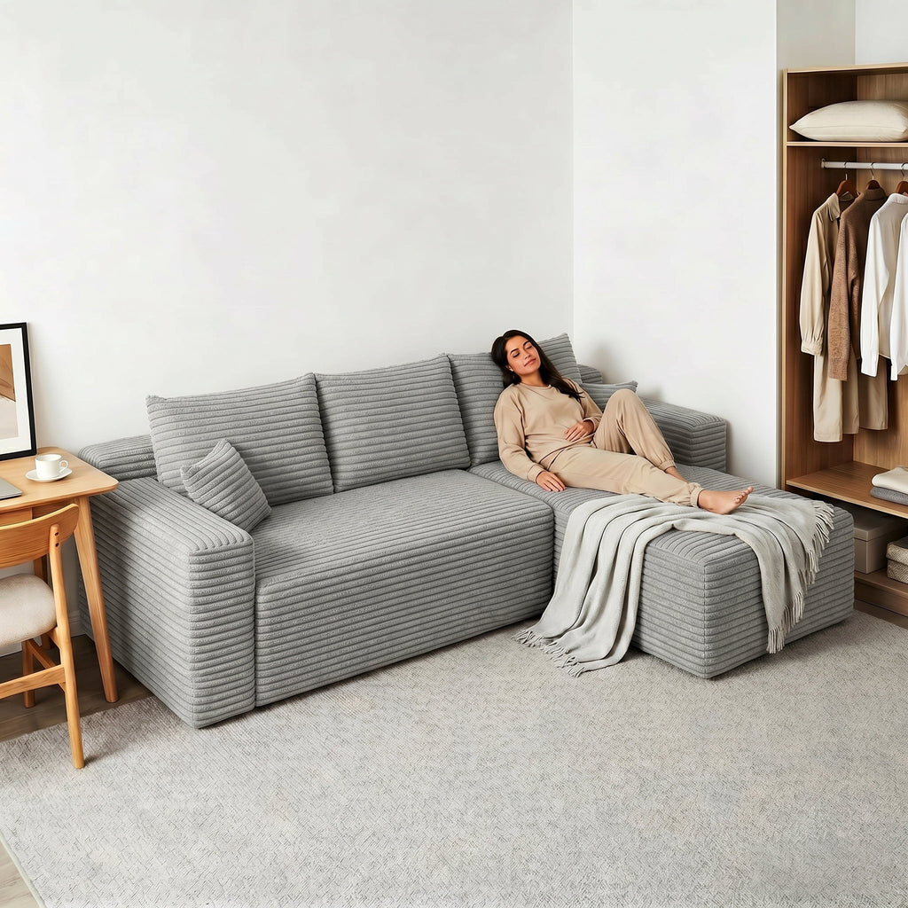 Grey Right Facing Chaise W5571P500146-