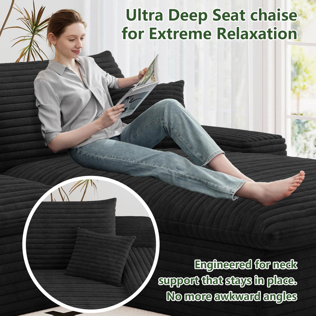 Blcak U-4 Right+Ottoman W2824S00152-ZZ