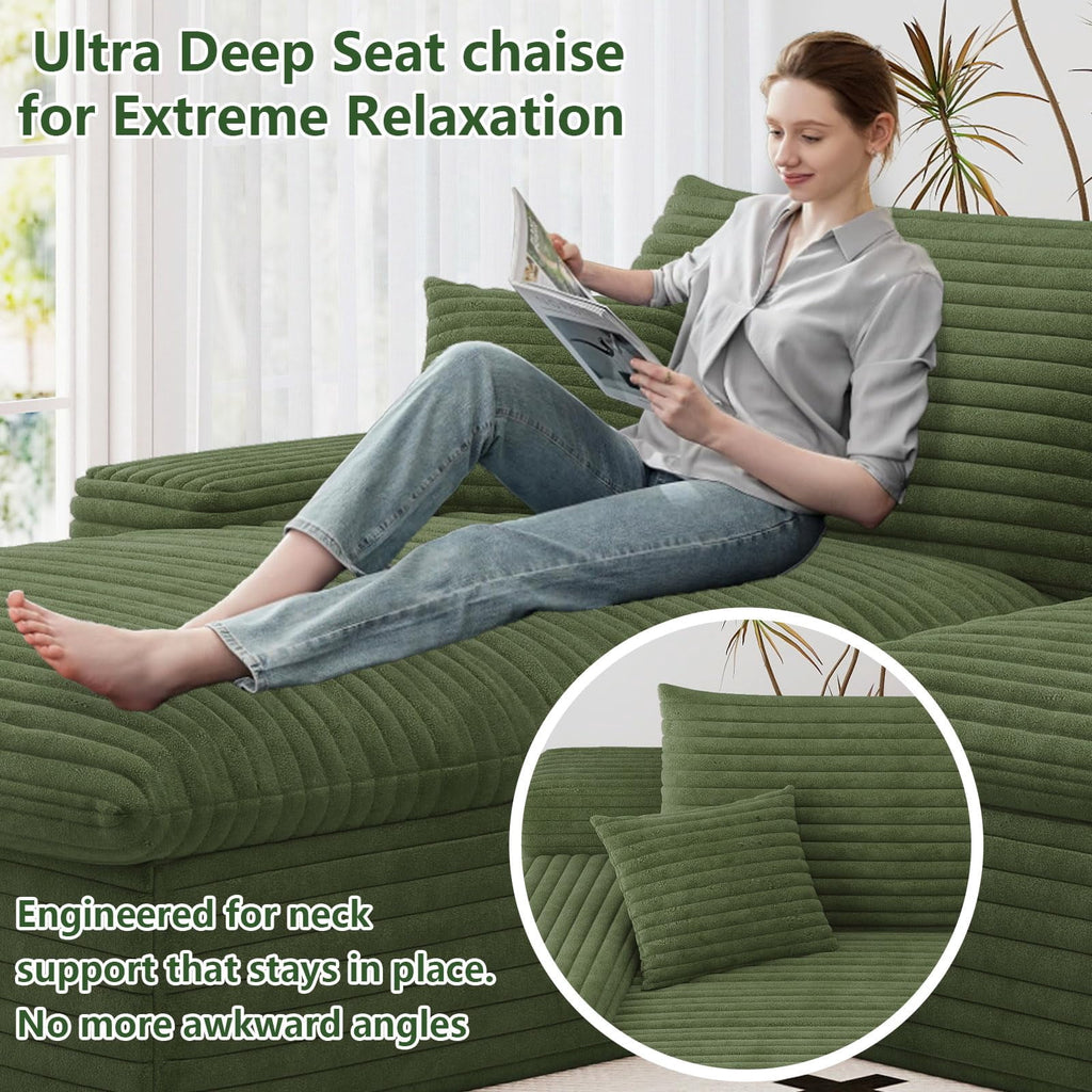 Green U-3 Left+Ottoman W2824S00131-Z