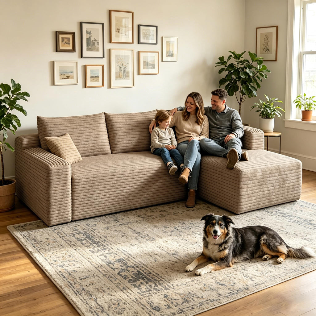 Camel Right Facing Chaise W5571P443455-
