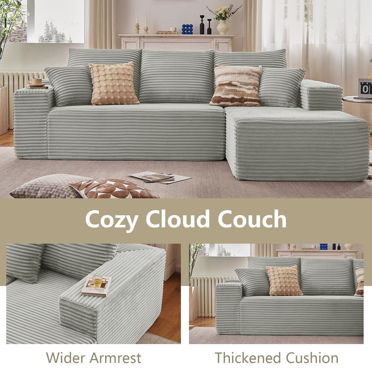 Gray 107" Right Facing Chaise W2824S00038//////