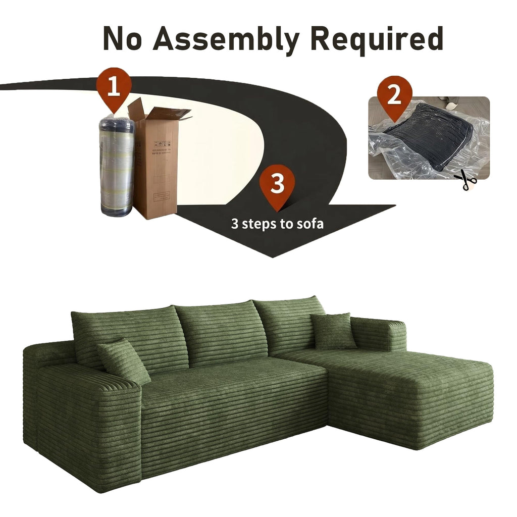 Green Right Facing Chaise W5571P500140-