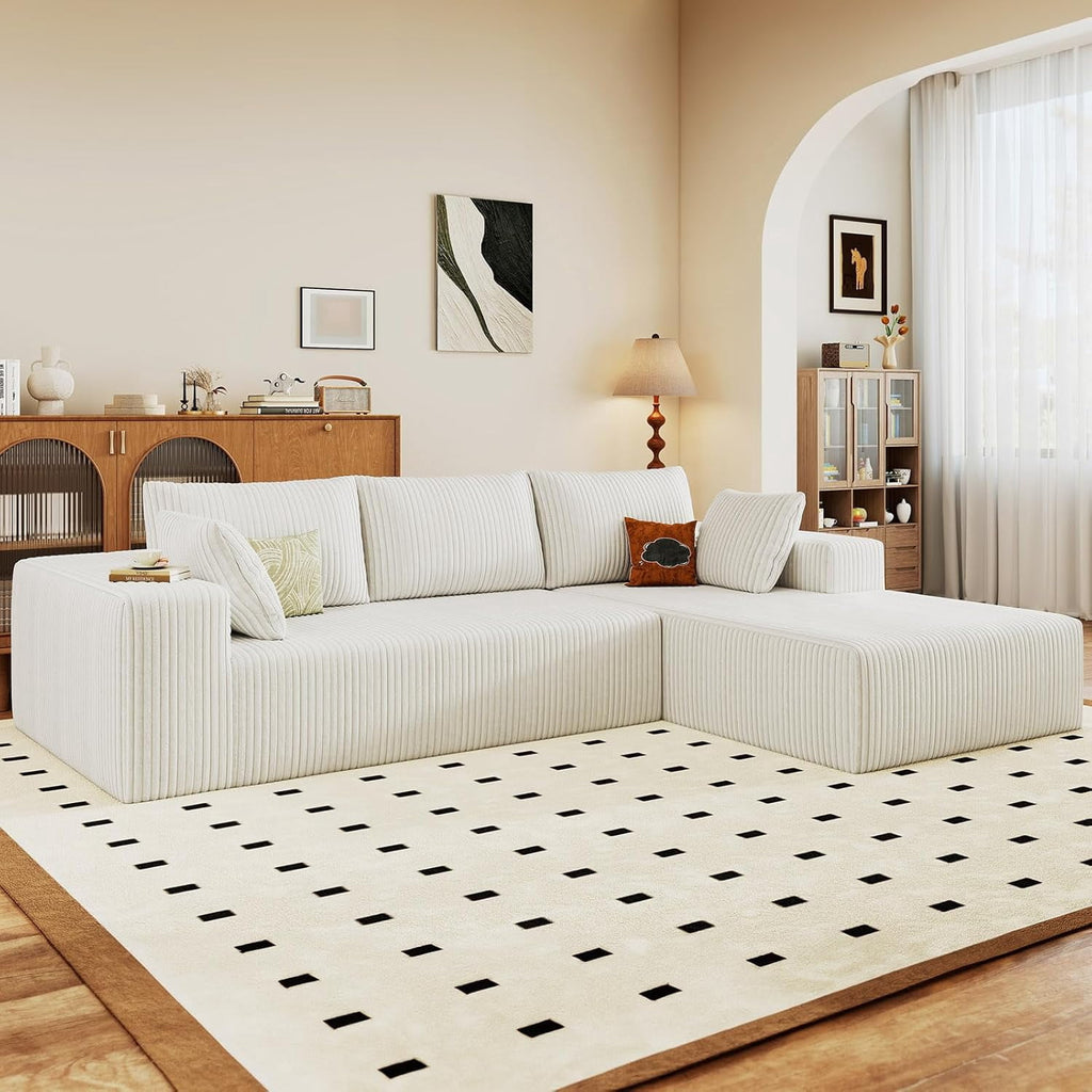White Right-facing chaise W3315P374746-L-right-white