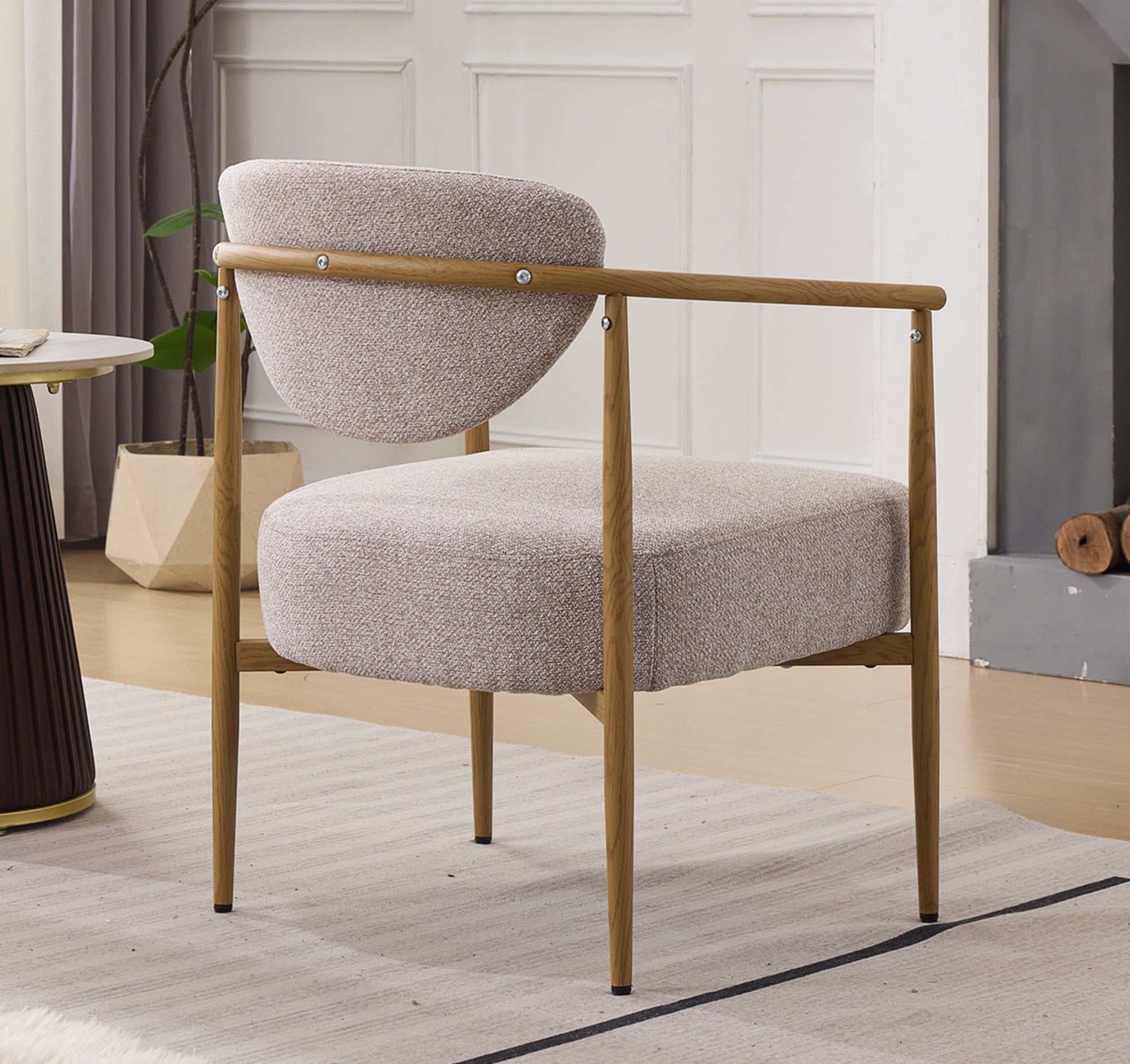 Beige + Fabric + Iron + Foam set of 2 W3149S00002