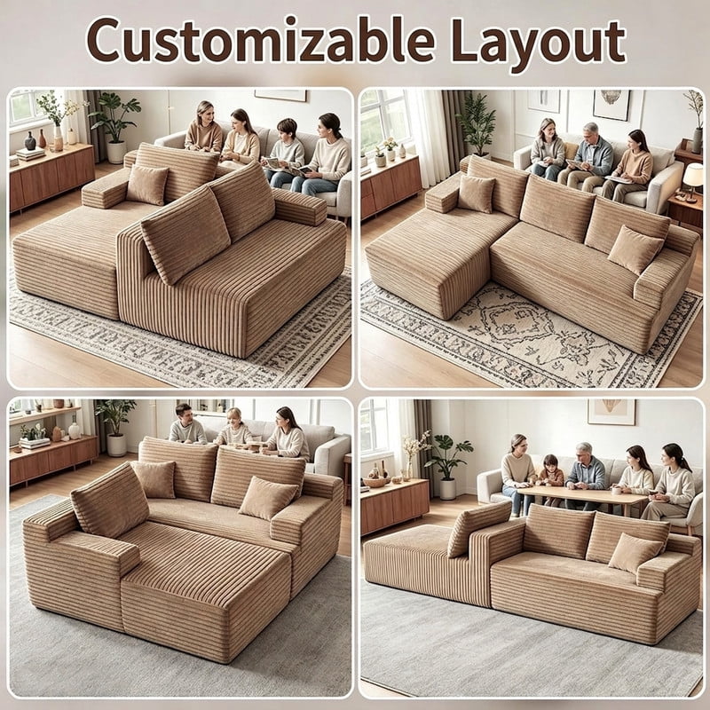 Camel Left Facing Chaise W5571P500145-