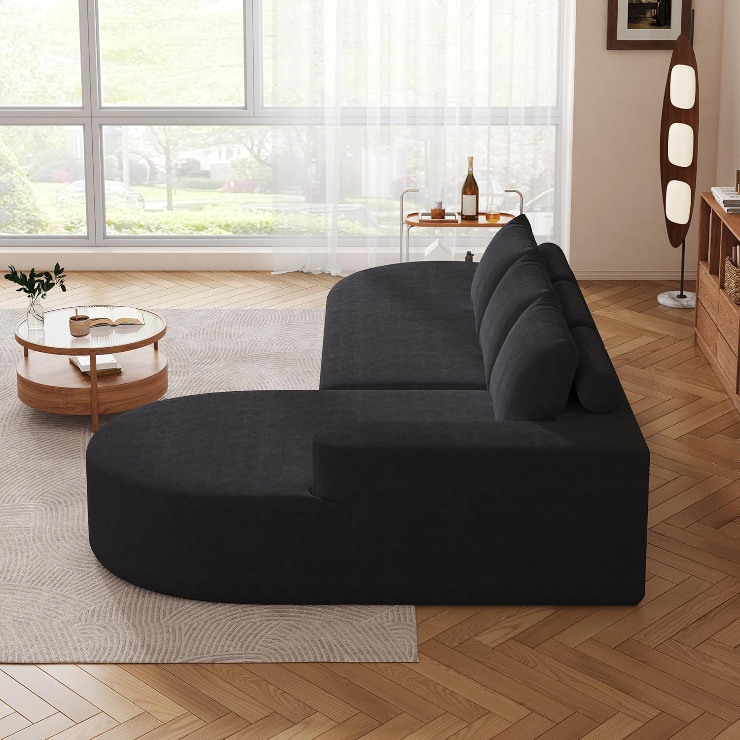 Black Right Chaise W834S00450
