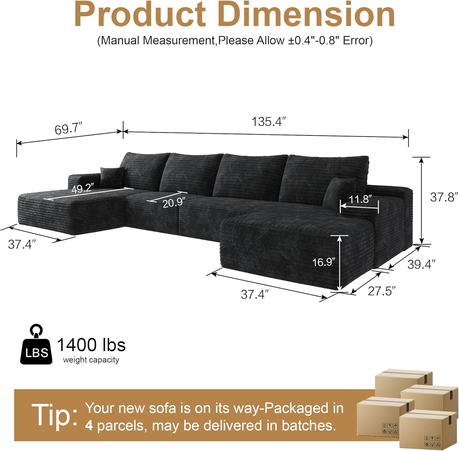Black 5Steaters Left facing W2824S00030//
