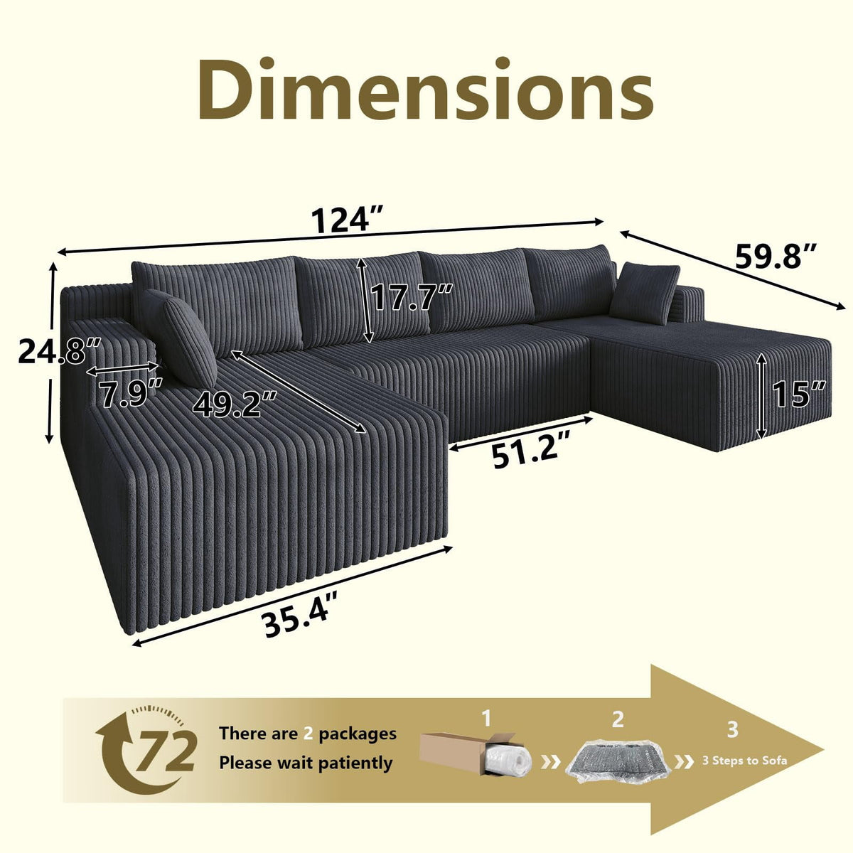 Dark Grey W5571DIY05-Dark Gray