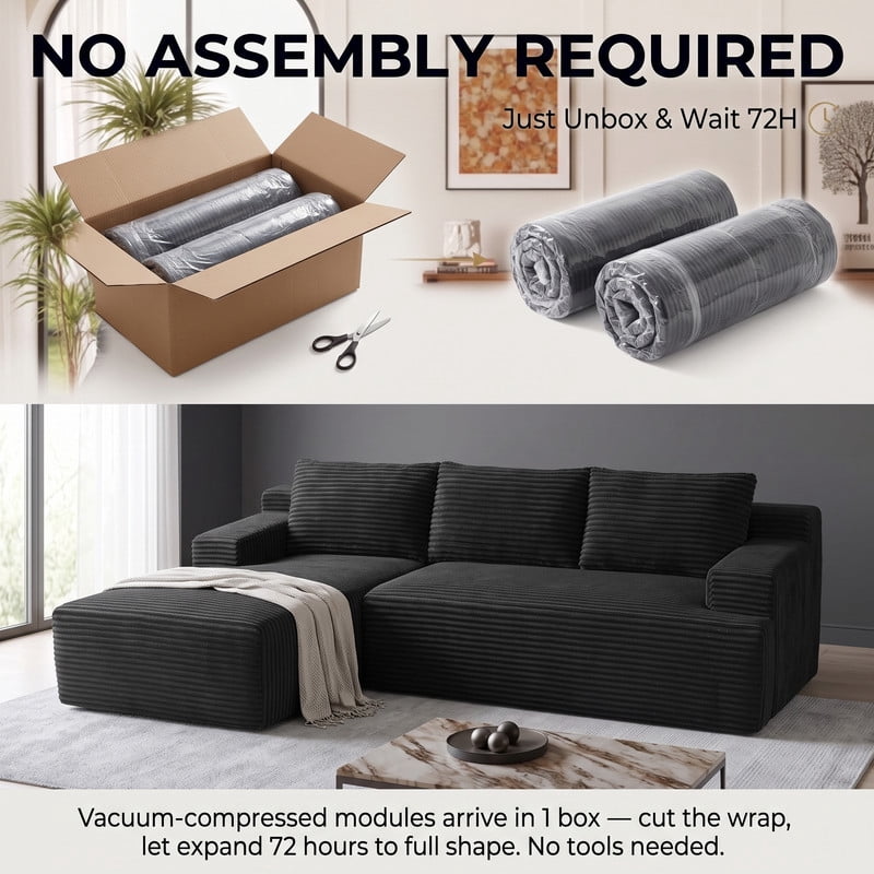 Black Left Facing Chaise W5571P500137gen