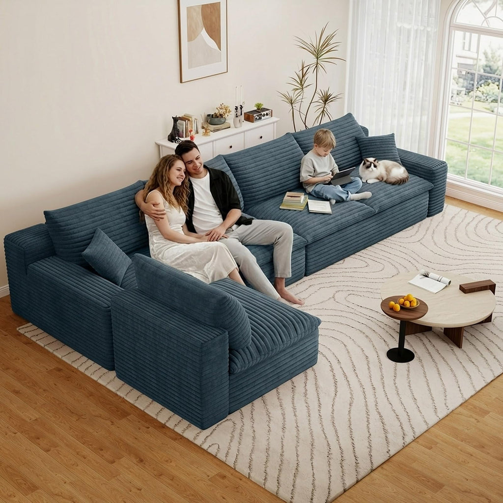 Blue L-5 Seater W2824DIY122-ZZ