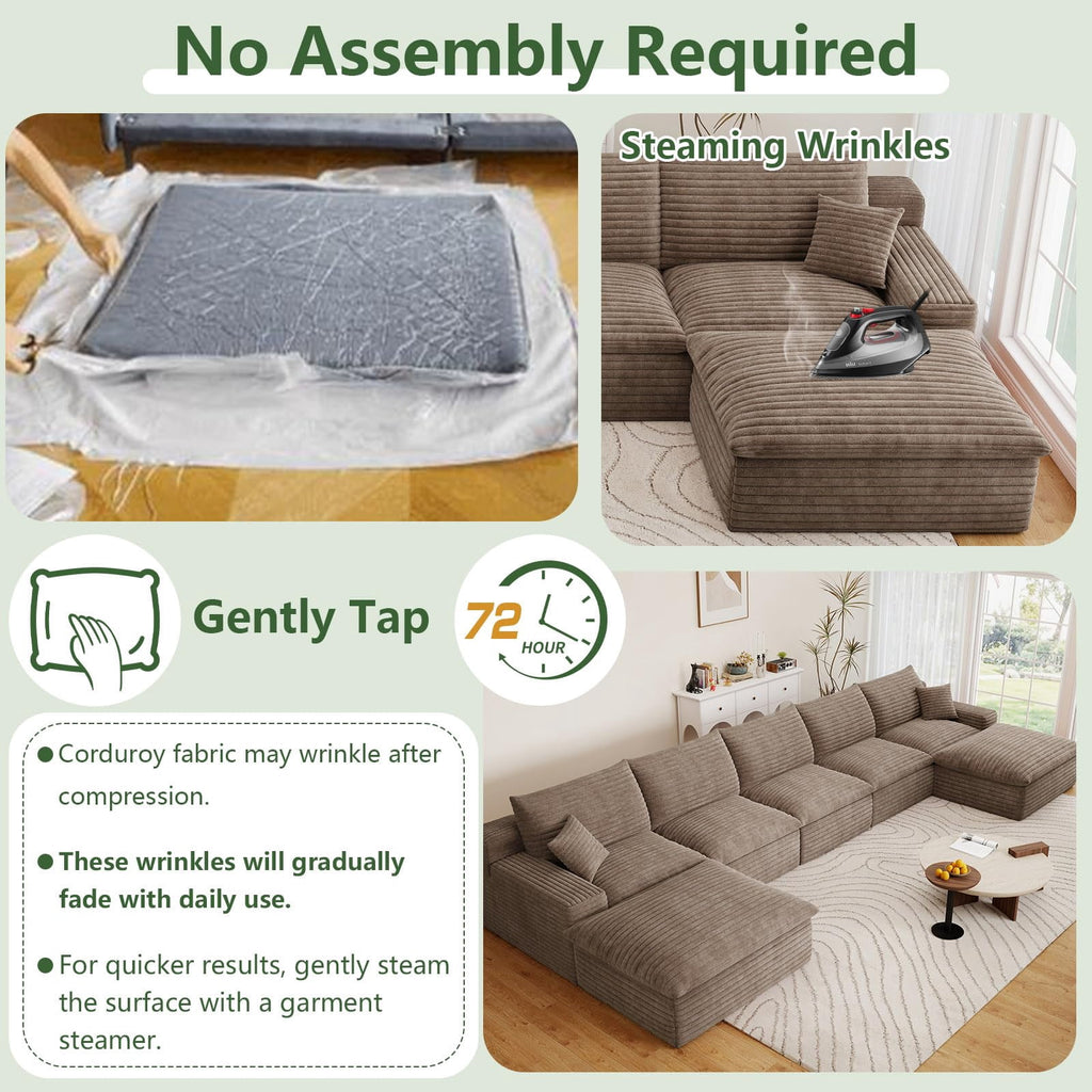 Camel U-5 Seater+2 Ottoman W2824DIY110-Z