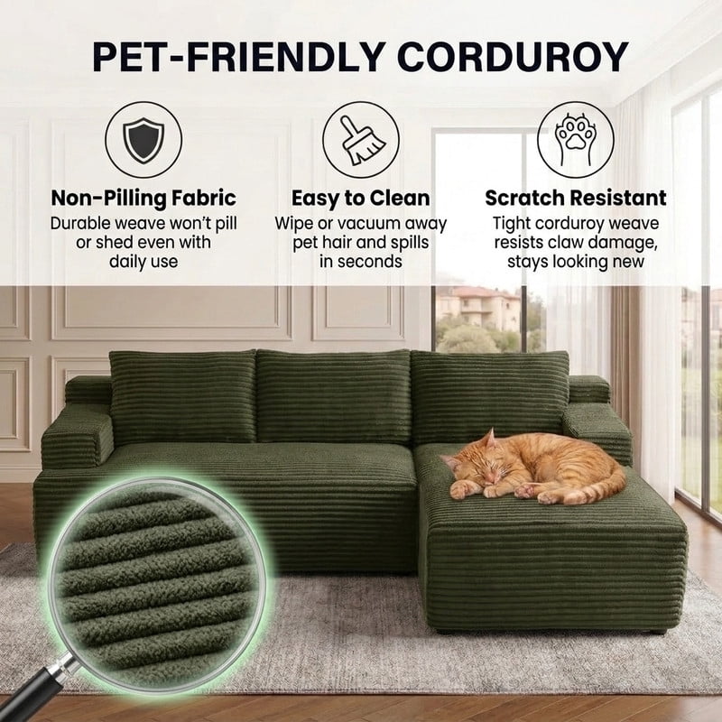 Green Right Facing Chaise W5571P500140gen