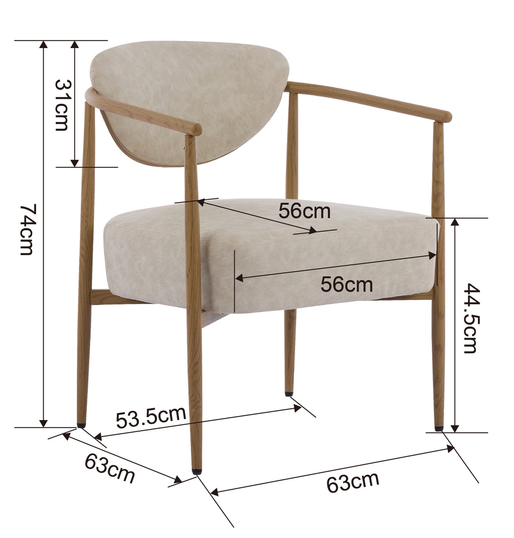 Beige + Fabric + Iron + Foam set of 2 W3149S00002