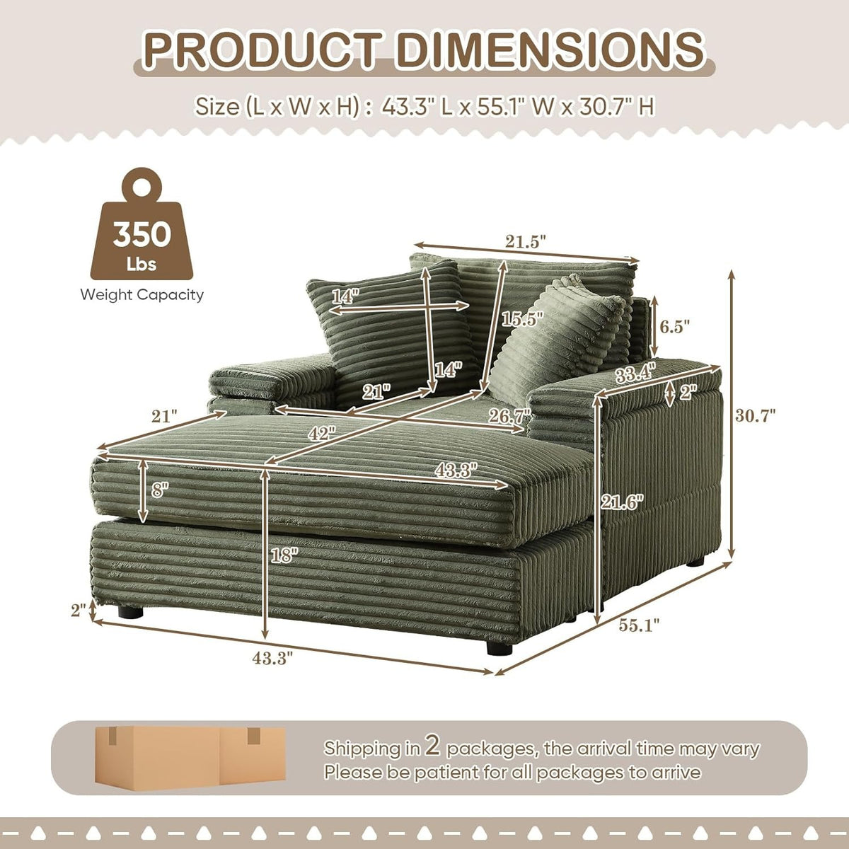 Green SU-W834-SCC-Green-43 Inch