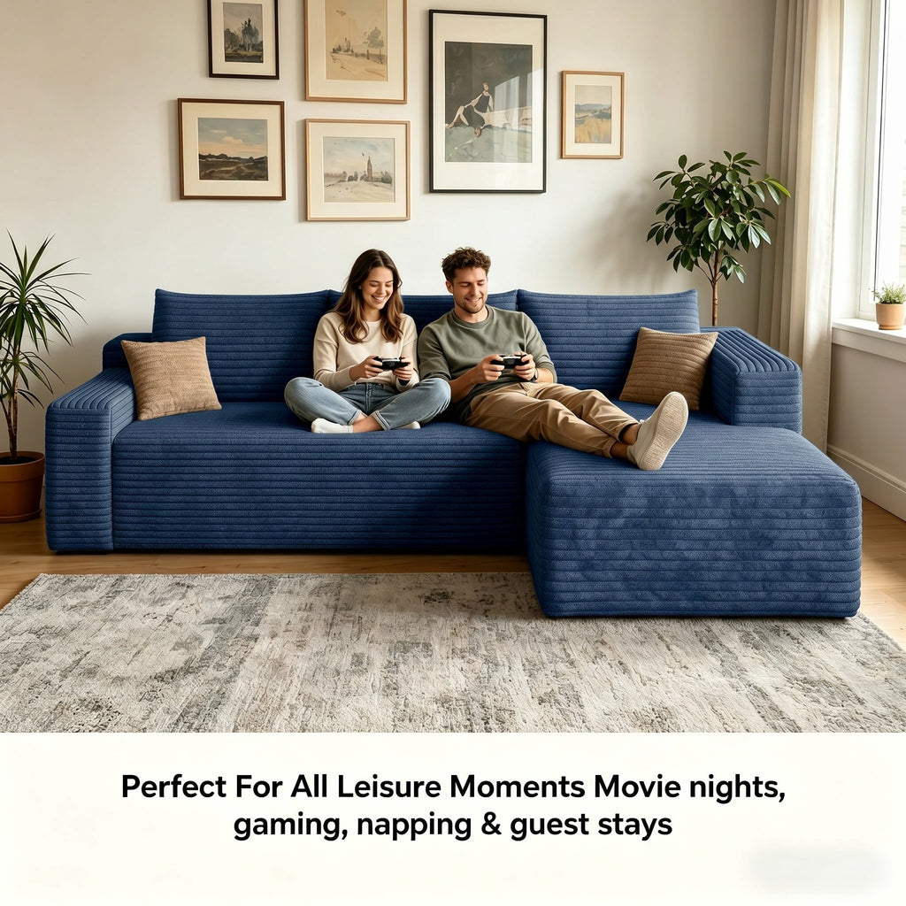 Blue Right Facing Chaise W5571P500138-