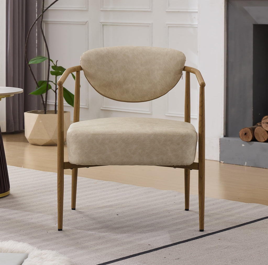 Beige + Iron + PU Leather + Foam set of 2 W3149S00003