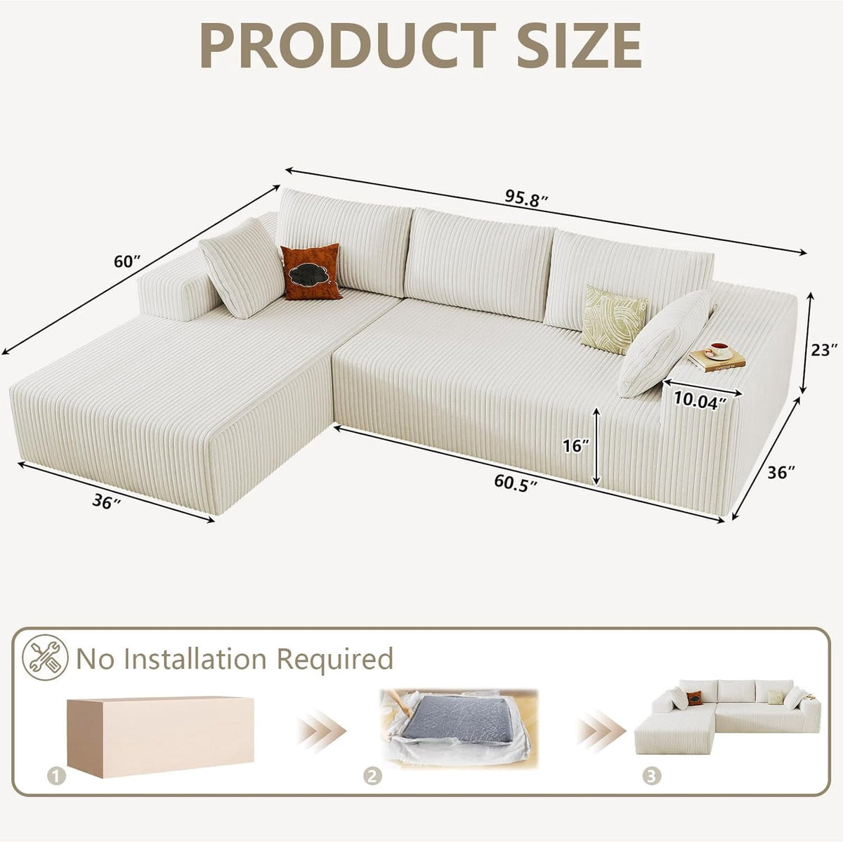 White Left-facing chaise W3315P374748-L-left-white
