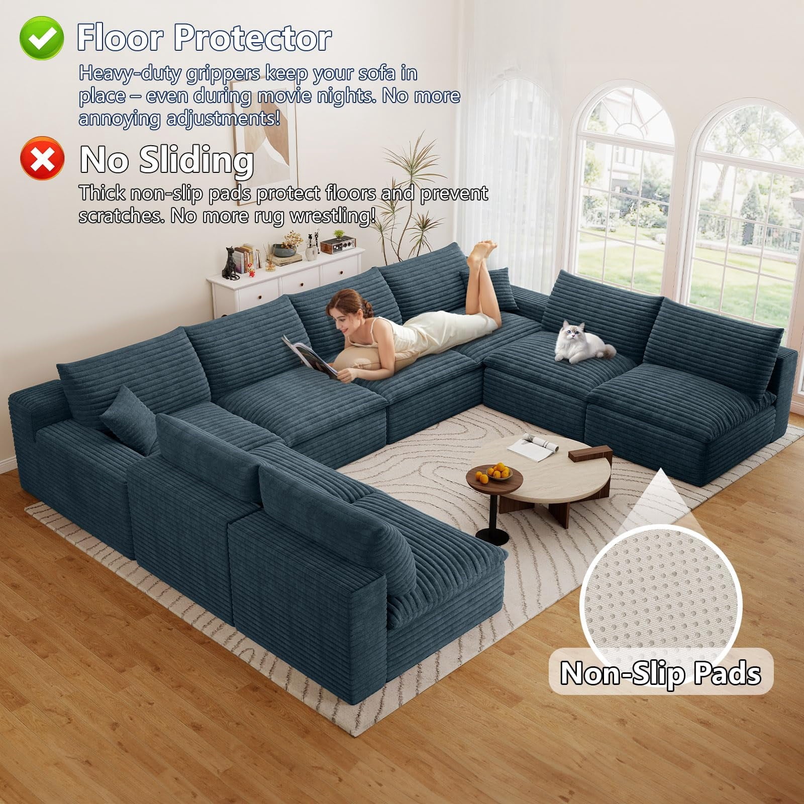Blue U-8 Seater W2824DIY145-ZZ