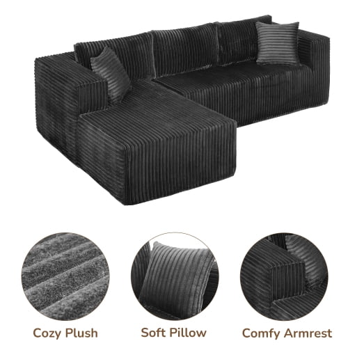 Black Left Chaise W1710S00422