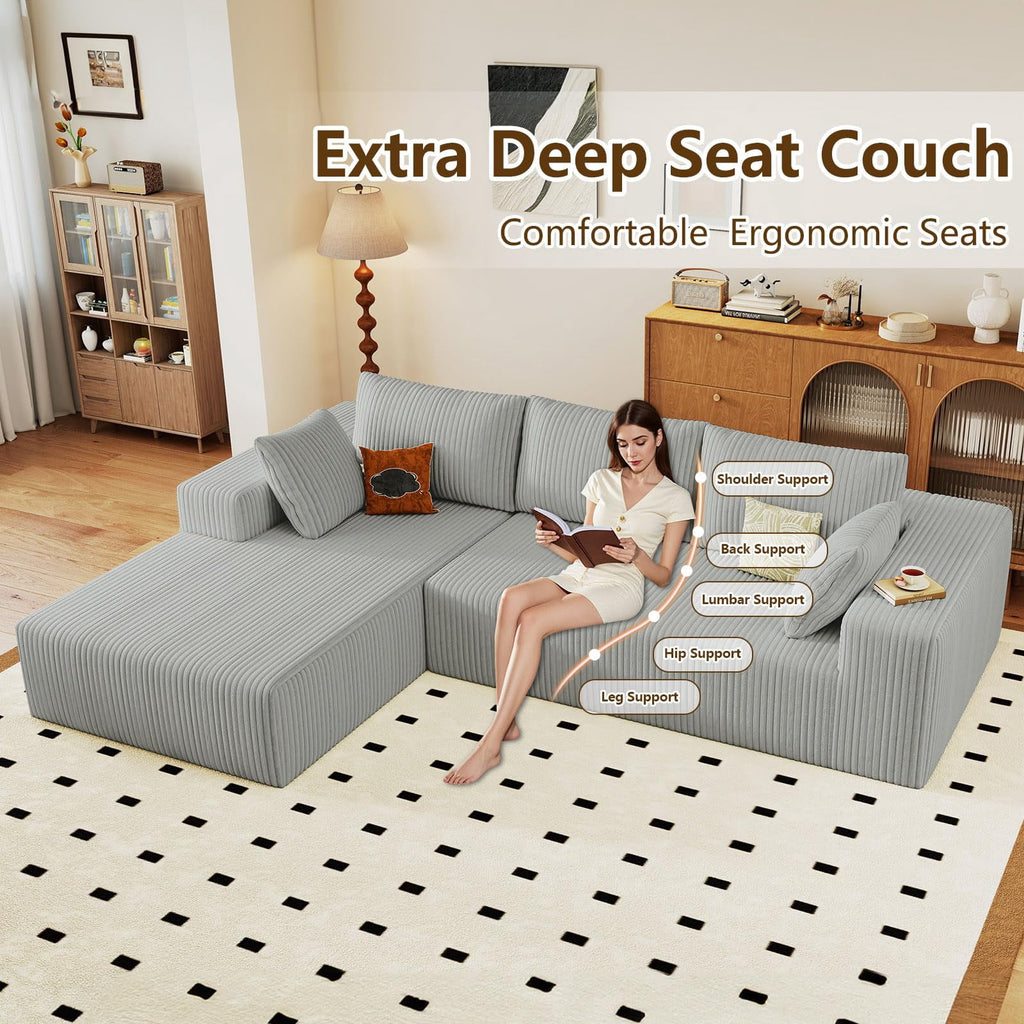 Light Gray 96" Left Facing Chaise W3315P409838/