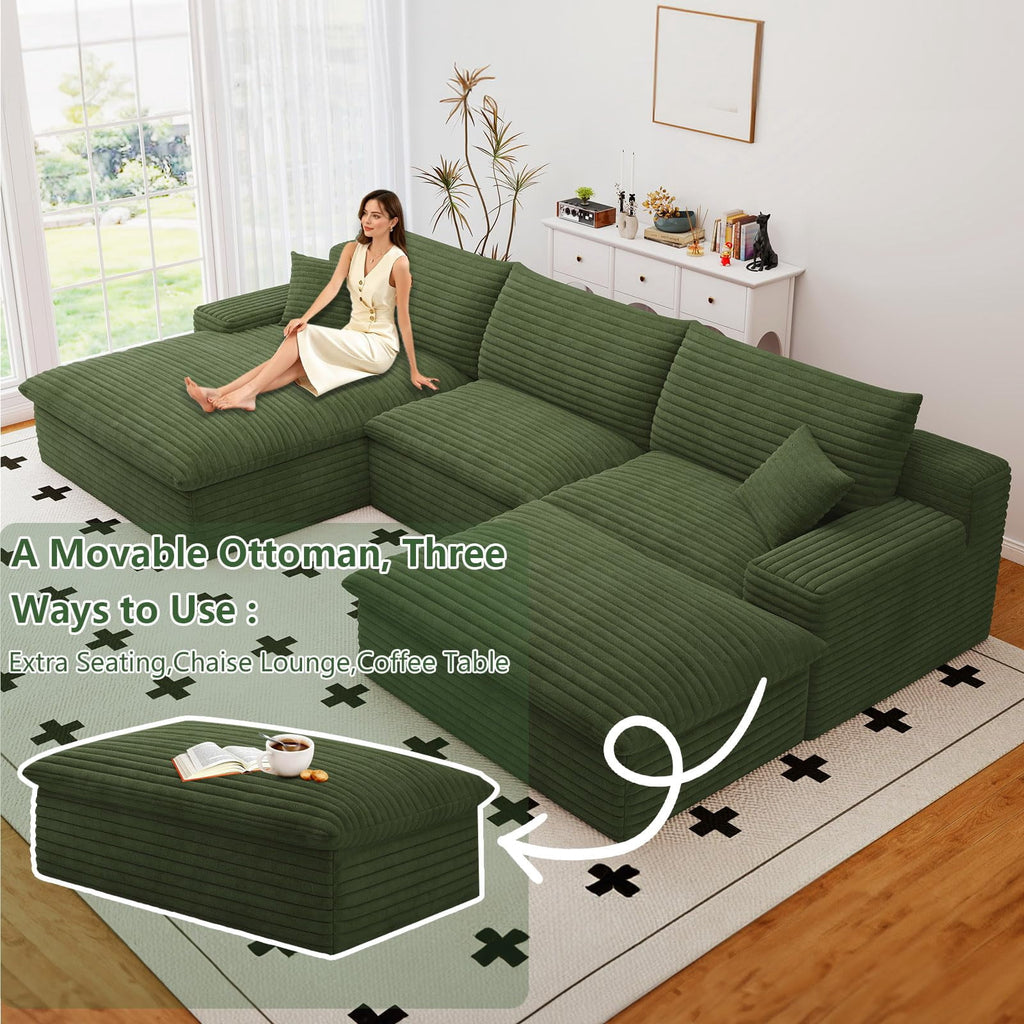 Green U-3 Left+Ottoman W2824S00131-Z